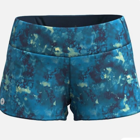 NEW SmartWool women Active Lined Shorts Built-In Briefs Twilight Watercolor 253 - Picture 1 of 6
